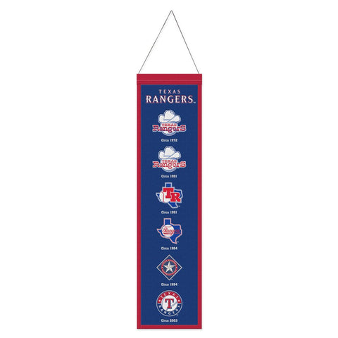 Texas Rangers Banner Wool 8x32 Heritage Evolution Design - Special Order