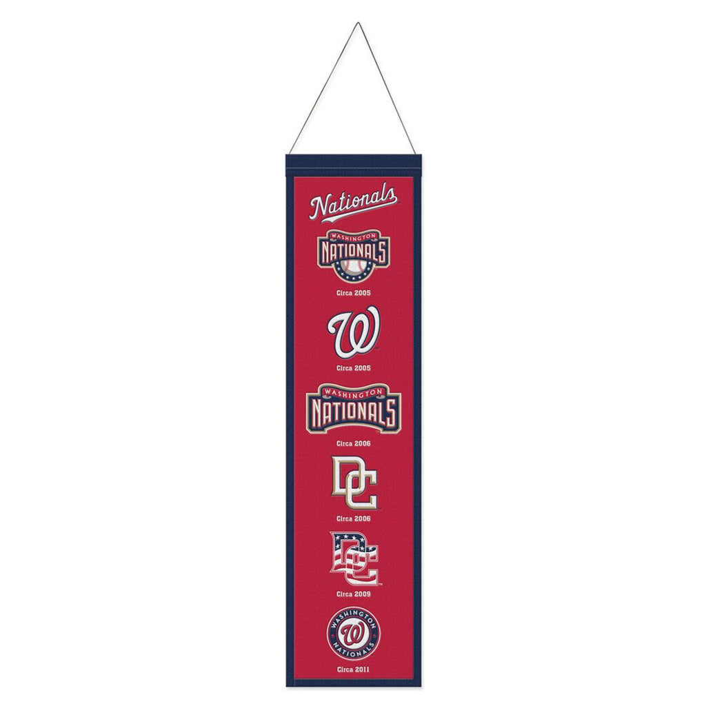 Washington Nationals Banner Wool 8x32 Heritage Evolution Design - Special Order