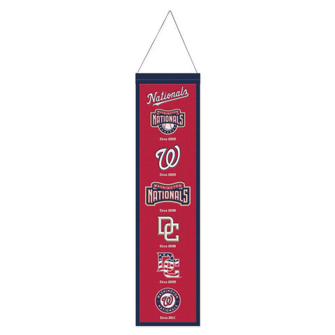 Washington Nationals Banner Wool 8x32 Heritage Evolution Design - Special Order