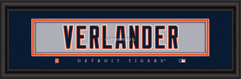Detroit Tigers Print 8x24 Signature Style Justin Verlander