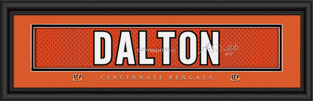 Cincinnati Bengals Andy Dalton Print - Signature 8"x24"