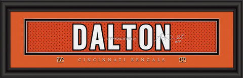 Cincinnati Bengals Andy Dalton Print - Signature 8"x24"