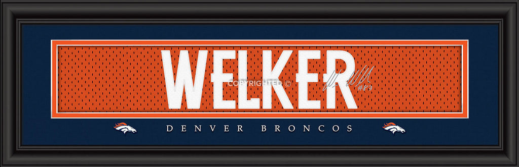 Denver Broncos Print 8x24 Signature Style Wes Welker