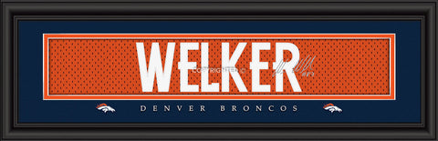 Denver Broncos Print 8x24 Signature Style Wes Welker