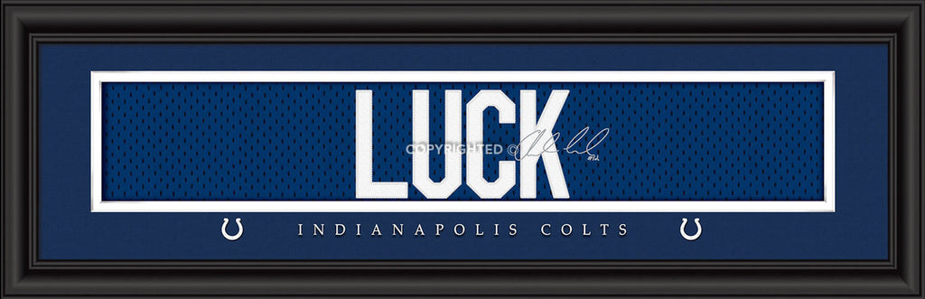 Indianapolis Colts Andrew Luck Print - Signature 8"x24"