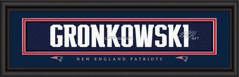 New England Patriots Rob Gronkowski Print - Signature 8"x24"