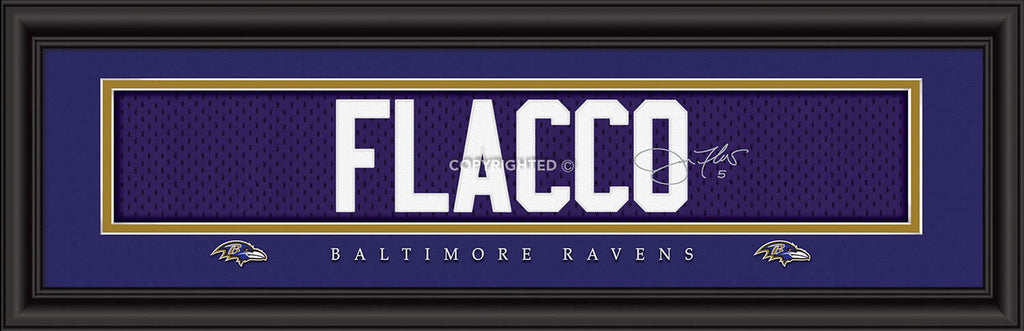 Baltimore Ravens Joe Flacco Print - Signature 8"x24"