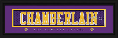 Los Angeles Lakers Wilt Chamberlain Print - Signature 8"x24"