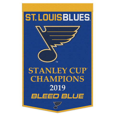 St. Louis Blues Banner Wool 24x38 Dynasty Champ Design - Special Order