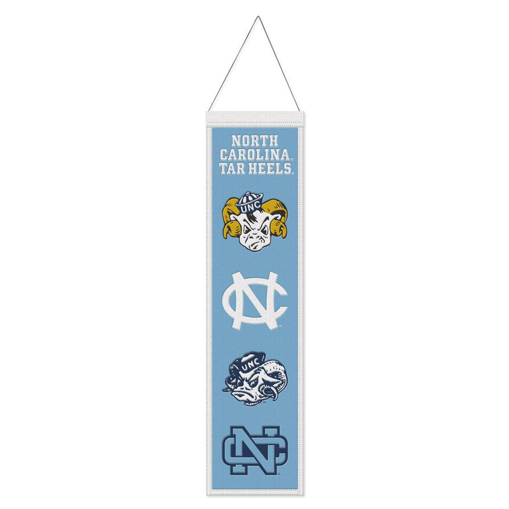 North Carolina Tar Heels Banner Wool 8x32 Heritage Evolution Design College Vault - Special Order
