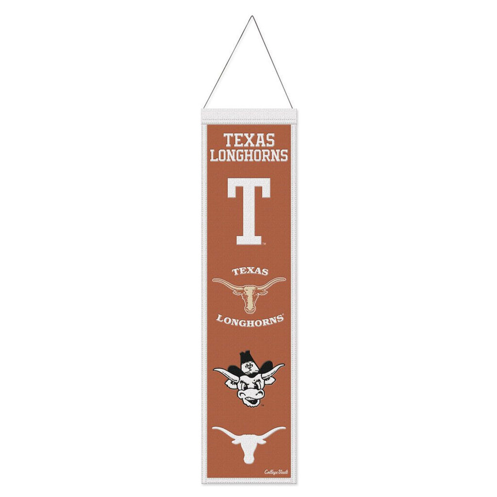 Texas Longhorns Banner Wool 8x32 Heritage Evolution Design - Special Order