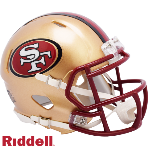 San Francisco 49ers Helmet Riddell Replica Mini Speed Style 1996-2008 T/B