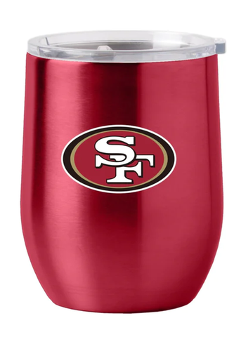 San Francisco 49ers Travel Tumbler 16oz Stainless Steel Curved