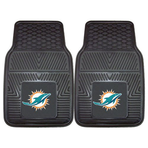 Miami Dolphins Car Mats Heavy Duty 2 Piece Vinyl