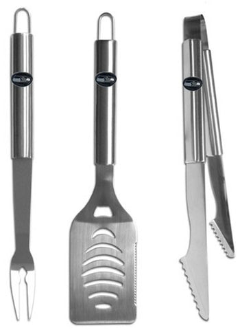 Seattle Seahawks Utensil Set Grilling BBQ Stainless Steel 3 Piece