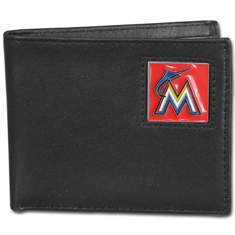 Miami Marlins Wallet Bi-Fold Leather CO