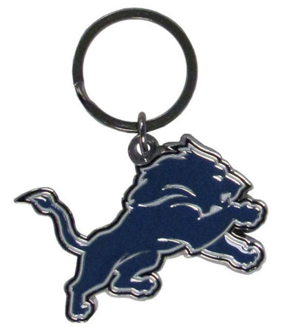 Detroit Lions Chrome Logo Cut Keychain