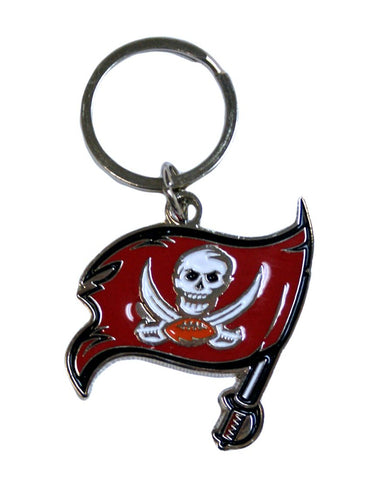 Tampa Bay Buccaneers Chrome Logo Cut Keychain