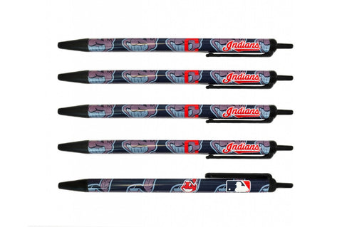 Cleveland Indians Pens Click Style 5 Pack - Special Order