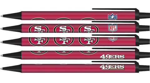 San Francisco 49ers Pens Click Style 5 Pack