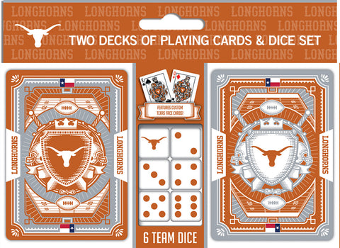 Texas Longhorns Playing Cards and Dice Set