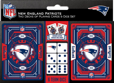New England Patriots Playing Cards and Dice Set