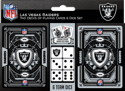 Las Vegas Raiders Playing Cards and Dice Set
