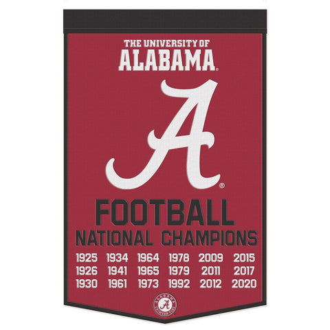 Alabama Crimson Tide Banner Wool 24x38 Dynasty Champ Design Football