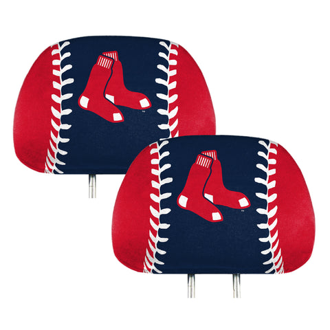Boston Red Sox Printed Head Rest Cover Set - 2 Pieces