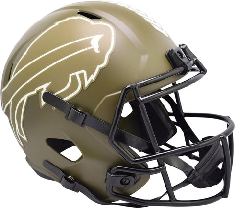 Buffalo Bills Helmet Riddell Replica Full Size Speed Style Salute To Service 2022
