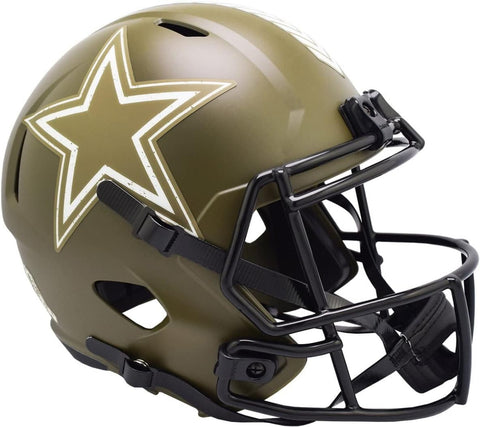 Dallas Cowboys Helmet Riddell Replica Full Size Speed Style Salute To Service