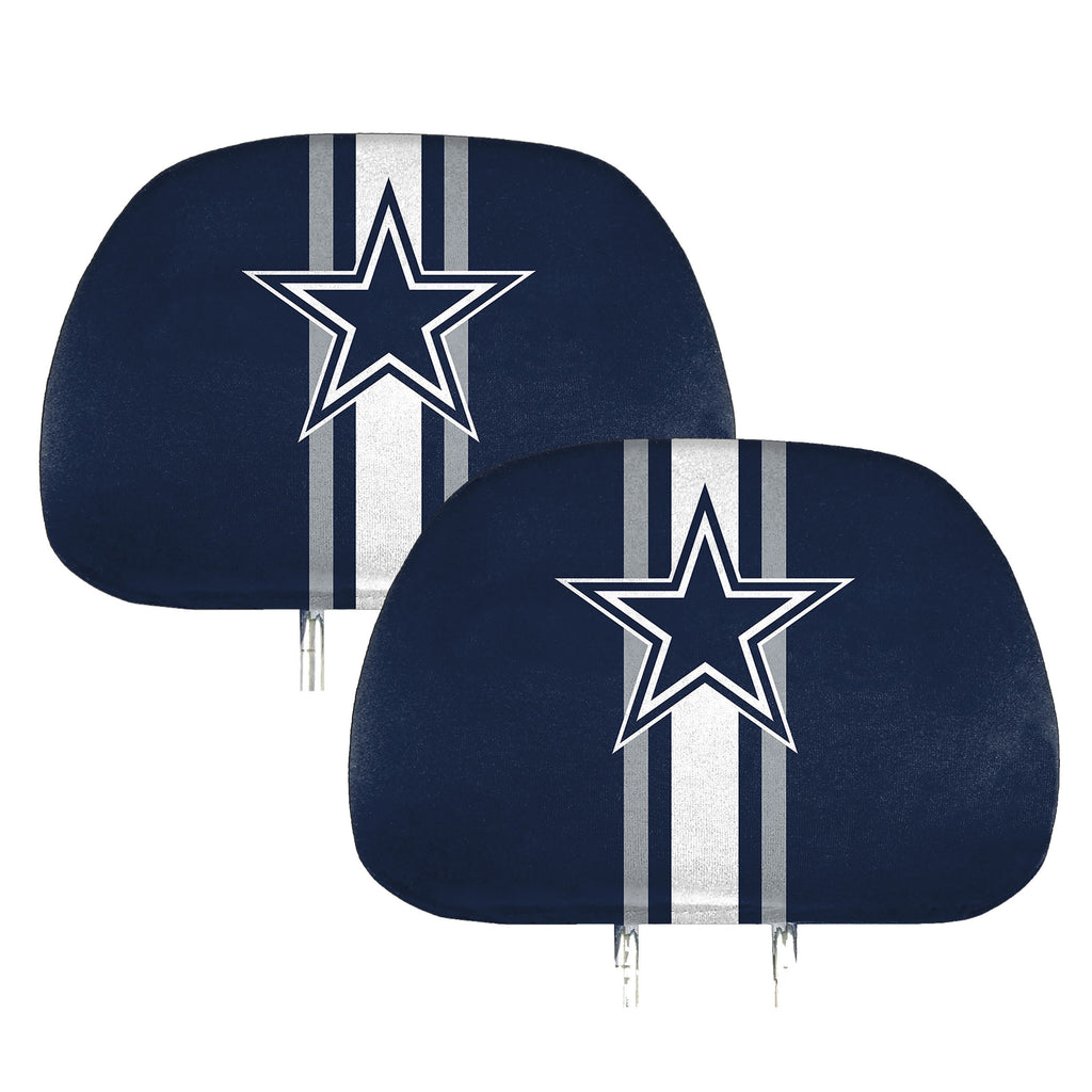 Dallas Cowboys Printed Head Rest Cover Set - 2 Pieces