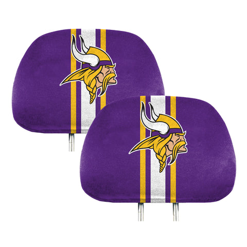 Minnesota Vikings Printed Head Rest Cover Set - 2 Pieces
