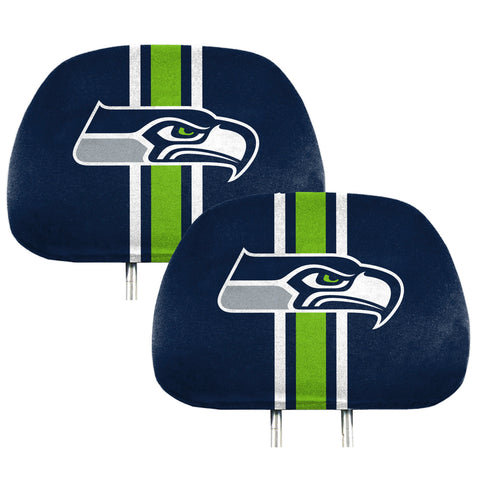 Seattle Seahawks Printed Head Rest Cover Set - 2 Pieces