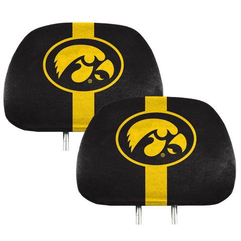 Iowa Hawkeyes Printed Head Rest Cover Set - 2 Pieces