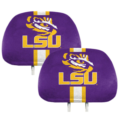 LSU Tigers Printed Head Rest Cover Set - 2 Pieces
