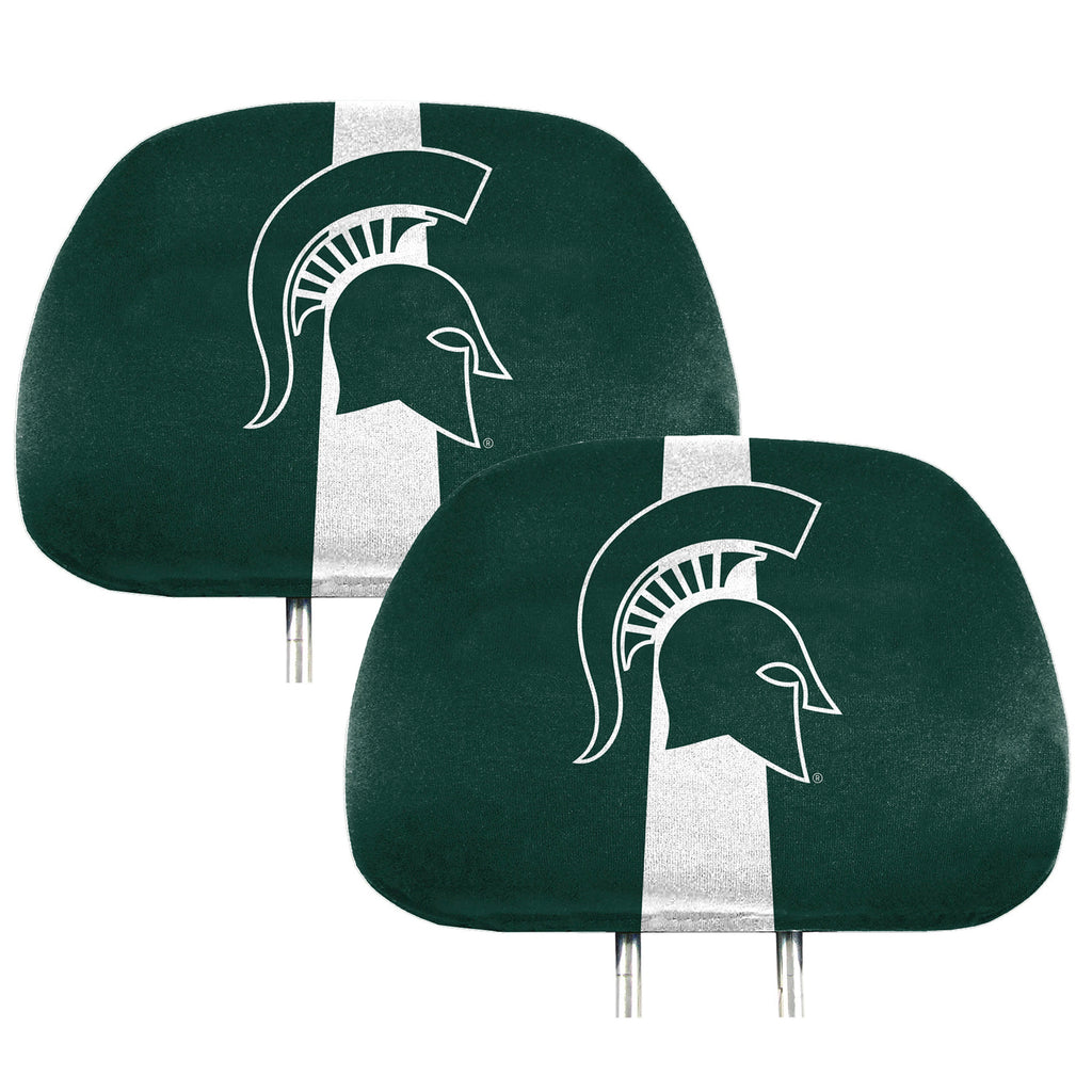 Michigan State Spartans Printed Head Rest Cover Set - 2 Pieces