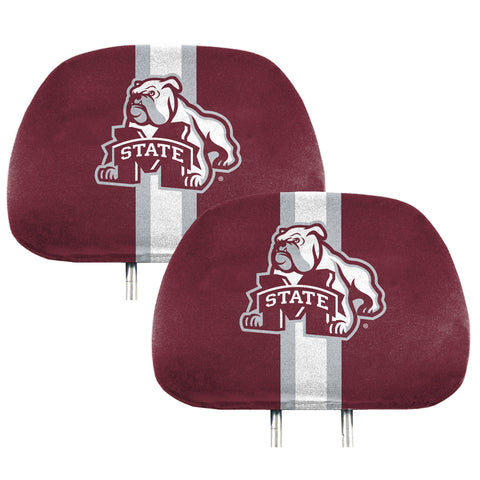 Mississippi State Bulldogs Printed Head Rest Cover Set - 2 Pieces