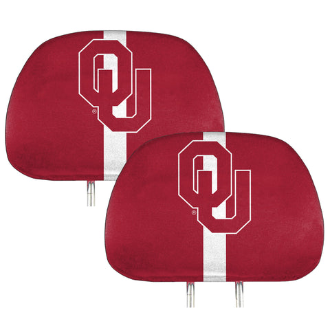Oklahoma Sooners Printed Head Rest Cover Set - 2 Pieces
