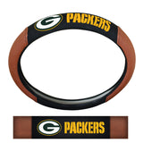Green Bay Packers Football Grip Steering Wheel Cover 15" Diameter