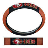 San Francisco 49ers Football Grip Steering Wheel Cover 15" Diameter