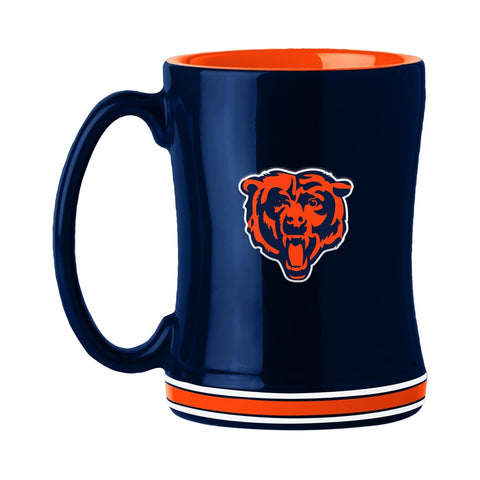 Chicago Bears Coffee Mug 14oz Sculpted Relief Team Color