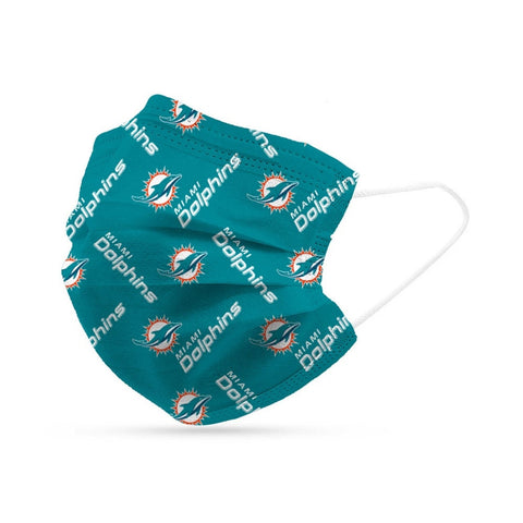 Miami Dolphins Face Mask Disposable 6 Pack