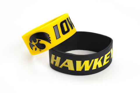Iowa Hawkeyes Bracelets 2 Pack Wide - Special Order