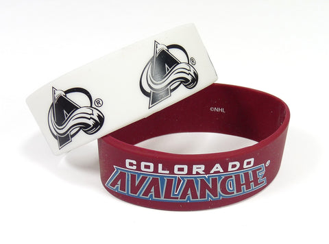 Colorado Avalanche Bracelets - 2 Pack Wide - Special Order