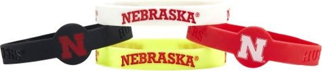 Nebraska Cornhuskers Bracelets 4 Pack Silicone