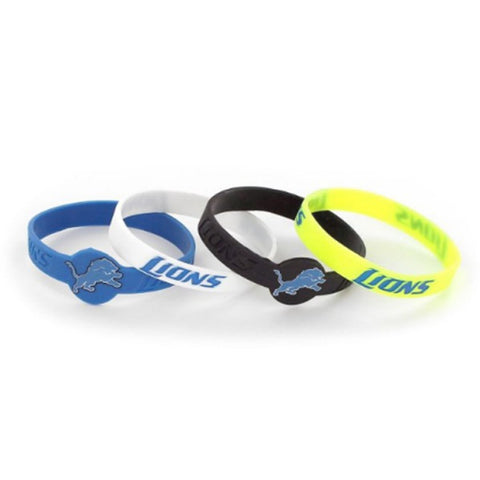 Detroit Lions Bracelets 4 Pack Silicone - Special Order