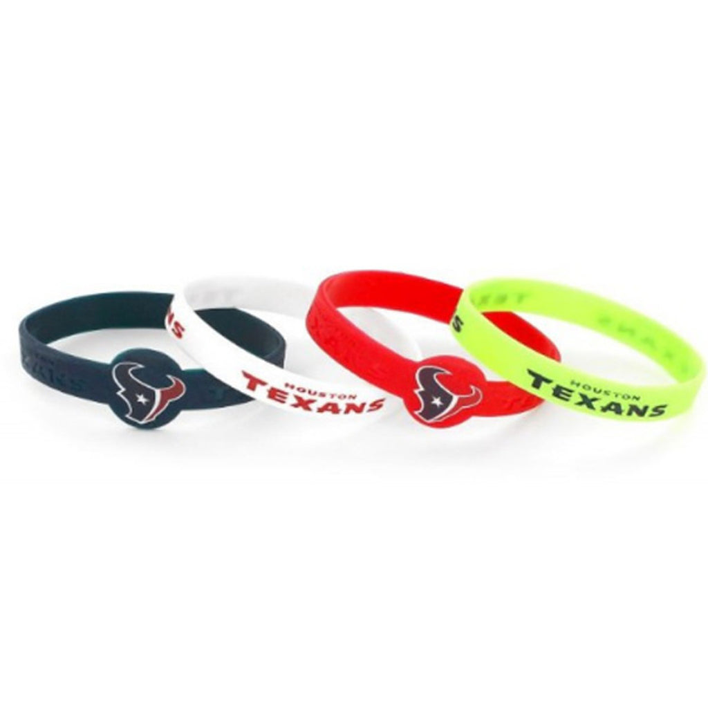Houston Texans Bracelets 4 Pack Silicone - Special Order