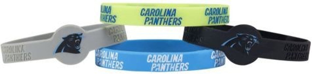 Carolina Panthers Bracelets 4 Pack Silicone - Special Order