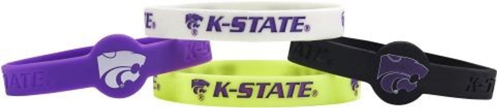 Kansas State Wildcats Bracelets - 4 Pack Silicone - Special Order